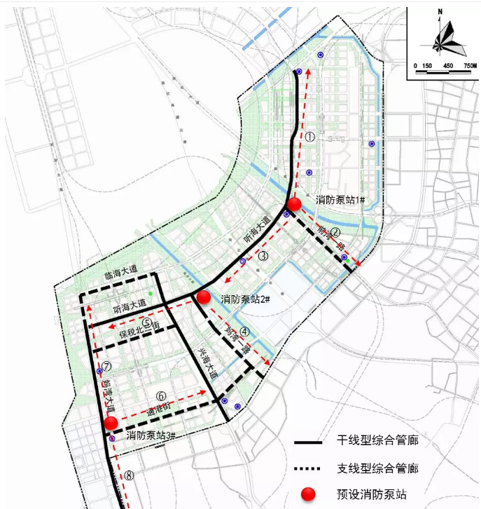 前海综合管廊消防泵房布局示意图