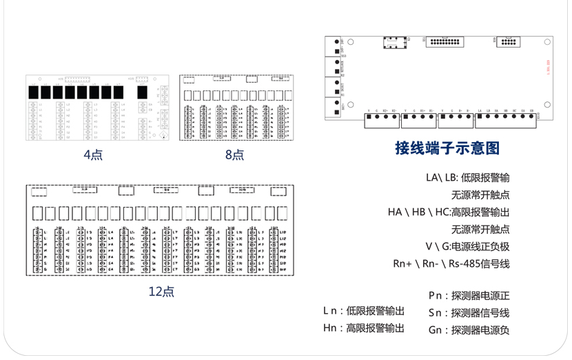 UC-KB-2108可燃气体报警控制器安装接线