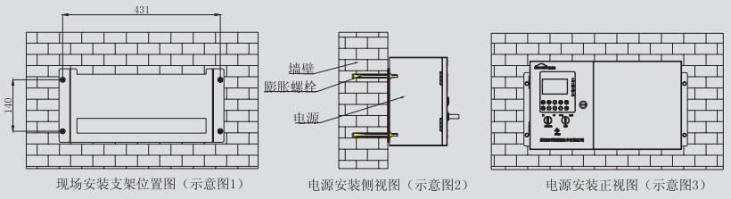 一体式应急照明集中电源安装示意图