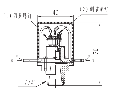 ZSJY1.6BP压力开关外形尺寸及连接尺寸