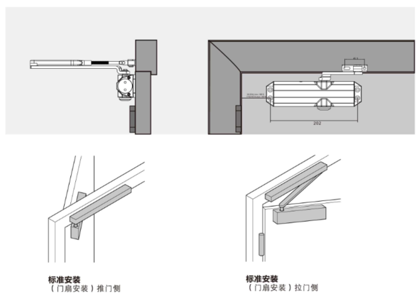 联动闭门器安装