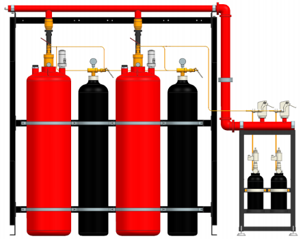 外贮压式气体灭火系统