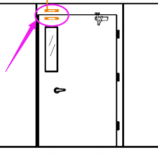 防火门门磁开关安装示意图