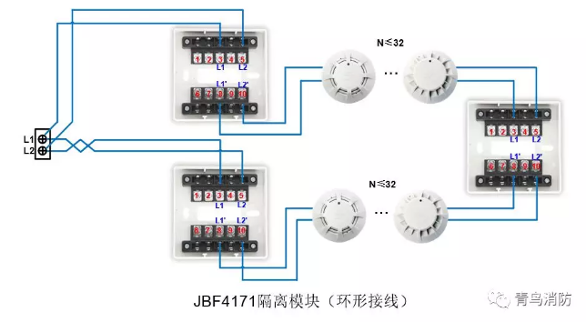 JBF4137隔离模块环形接线接线图