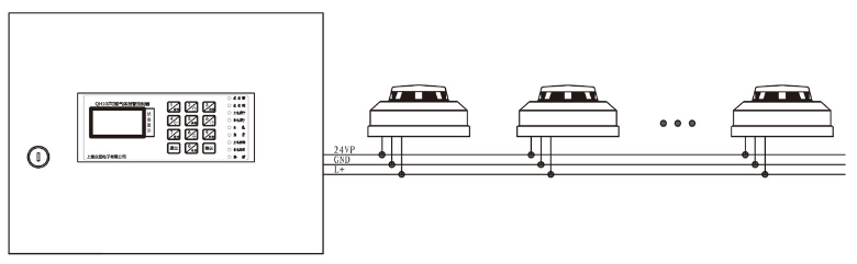 QH40点型可燃气体探测器系统接线