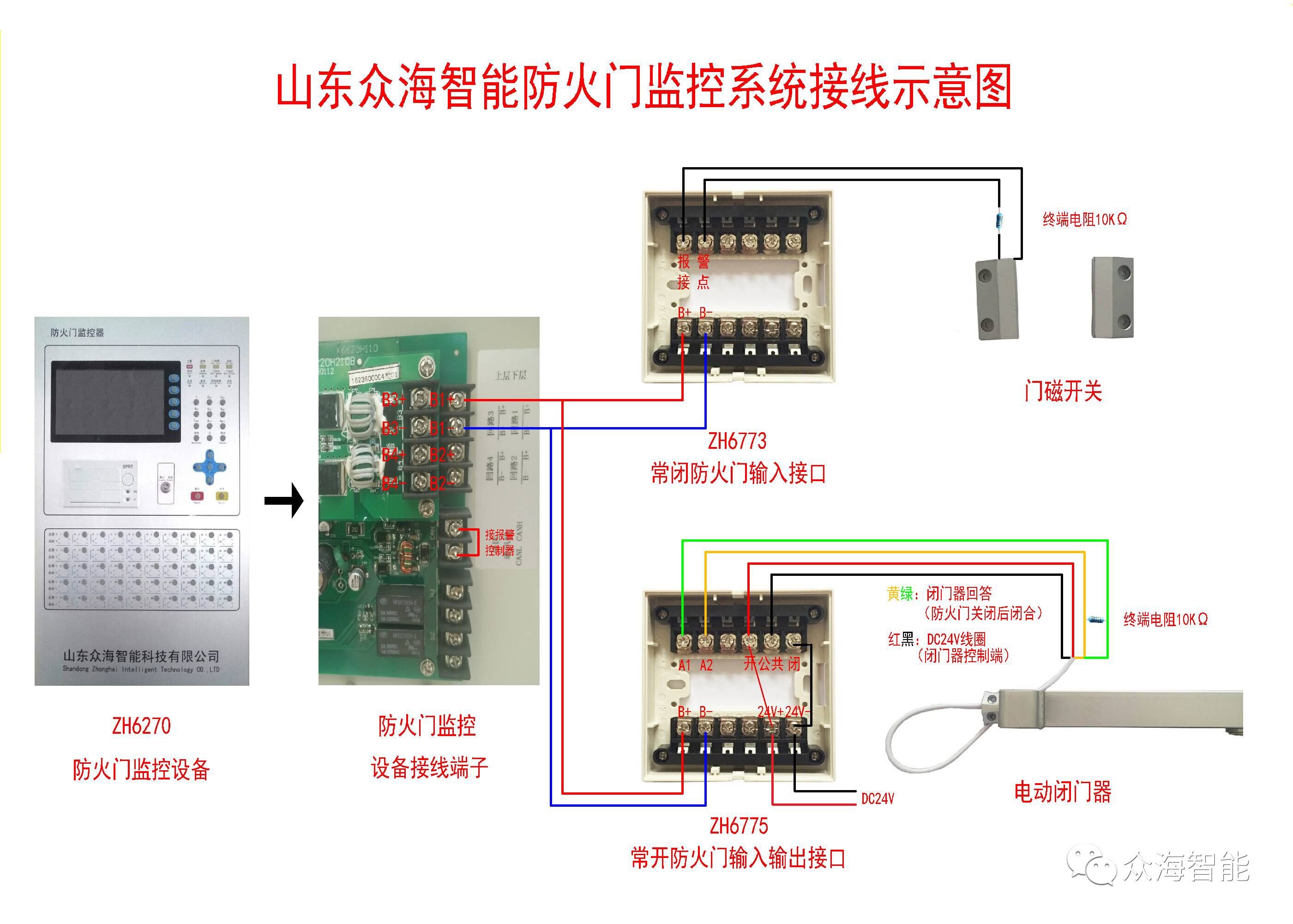 防火门监控系统接线图片