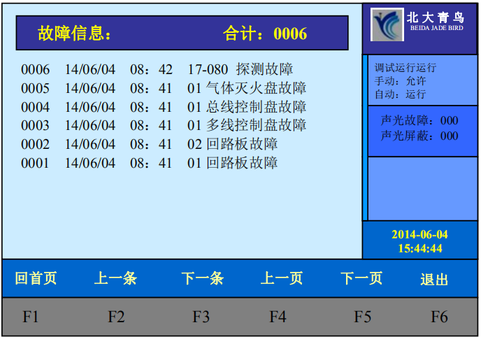 青鸟消防火灾报警控制器报故障现象