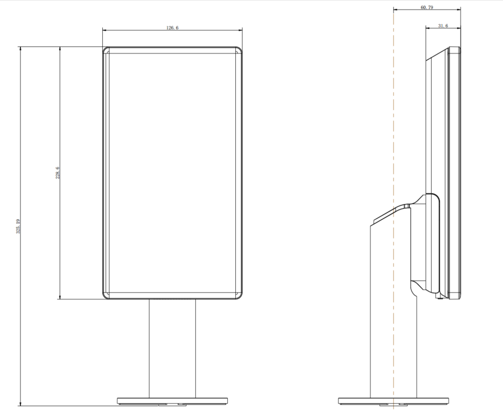 DS-K5671-Z系列人脸识别组件产品尺寸图