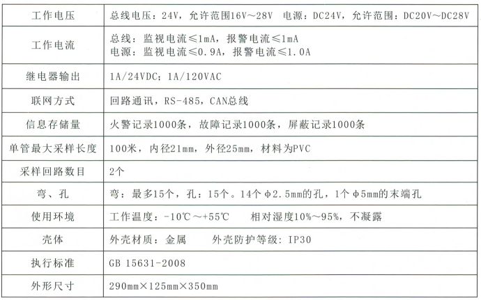 ASD-RH3801吸气式感烟火灾探测器技术参数