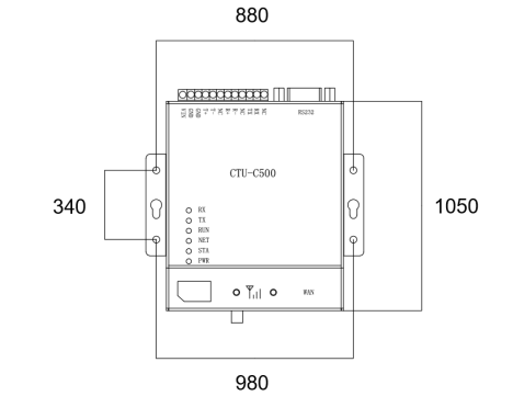 CTU-C500人员信息传输单元产品尺寸