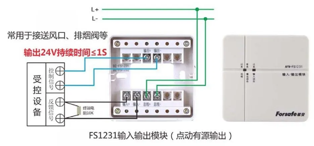 输入输出模块AFN-FS1231接线示意图