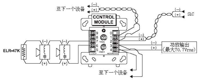 江森M300CJ智能控制模块扬声器控制接线图