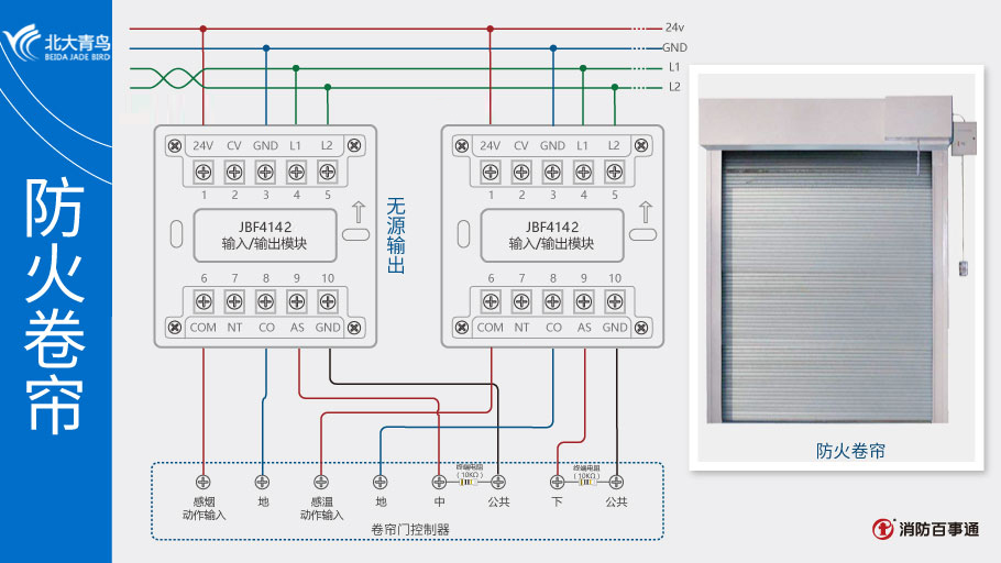 青鸟消防JBF4142输入/输出模块接线图