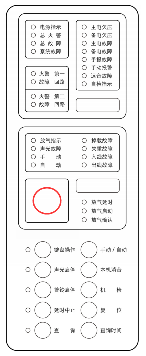 JB-QBL-QM200气体灭火主机面板