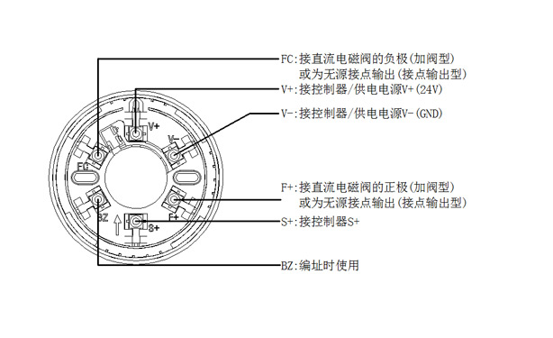 燃气报警器探头接线图图片