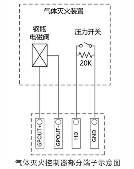 报警阀压力开关接线图图片