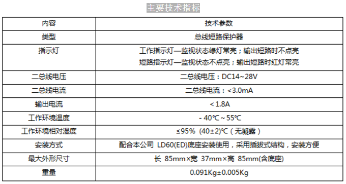 LD3600ET总线路保护模块技术参数