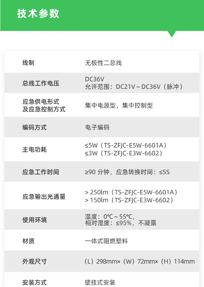 泰和安新款“仿车灯式”消防应急照明灯具技术参数