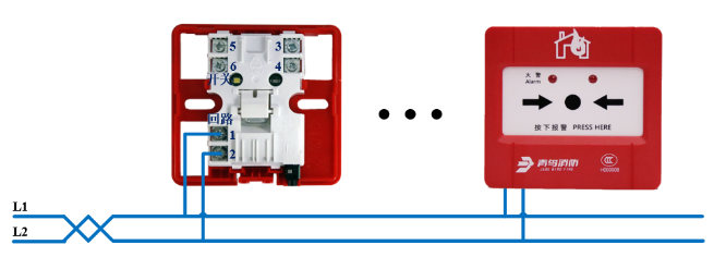 J-SAP-JBF4121B手动火灾报警按钮接线图