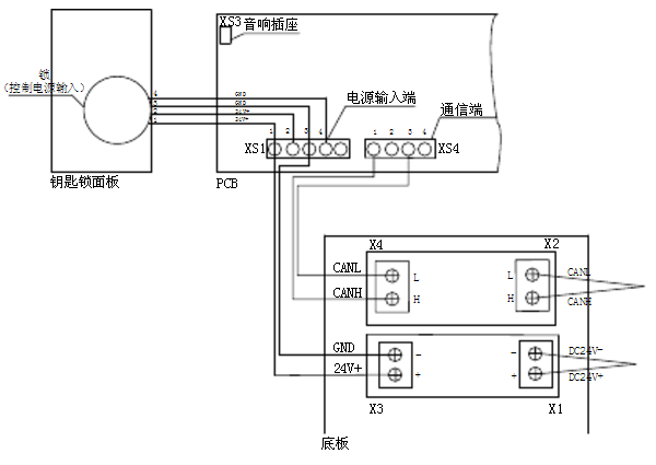 特灵ISL8020火灾显示盘内部走线图