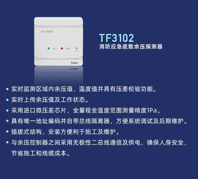 泰和安余压监控系统TF3102余压探测器