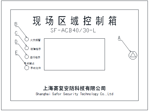 SF-ACB40/30-L现场区域控制箱面板说明