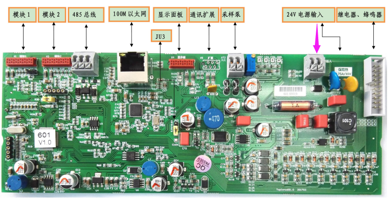 JTY-GXF-TPL100-2空气采样探测器主控板说明