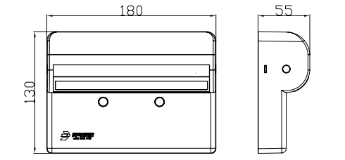 J-ZFJC-E5W-17B1壁挂应急照明灯具外观尺寸