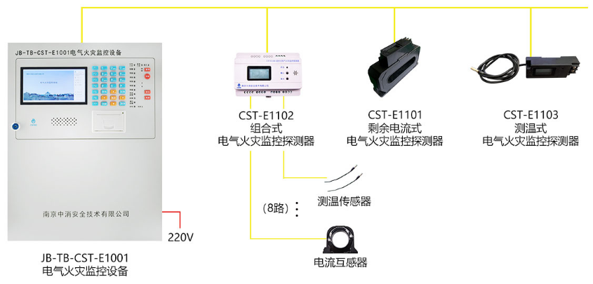 南京中消电气火灾监控系统接线图