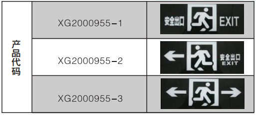 HQ-BLZD-I2LRE3W小型双面消防应急标志灯具面板样式