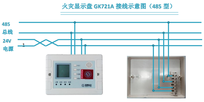 GK721A火灾显示盘接线图