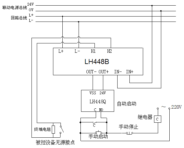 陆和LH448B输入输出模块接线图