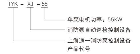 TYK-XJ型消防泵自动巡检控制设备型号说明