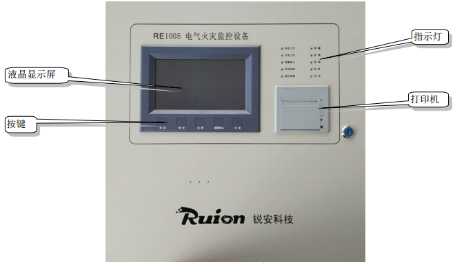 RE1005电气火灾监控设备外观结构图