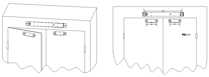 RM1310一体式门磁开关安装图