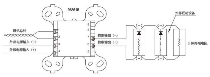 988615输出模块 控制模块接线图