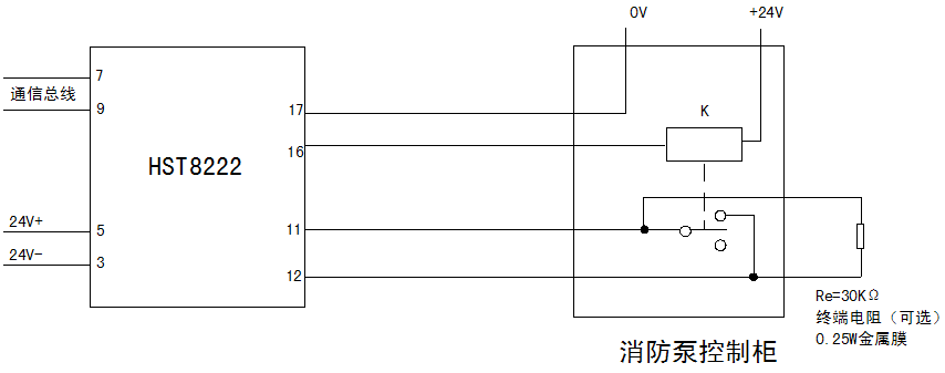 HST8222输入输出模块接线图