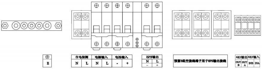 J-D-2KVA-01应急照明集中电源接线端子图