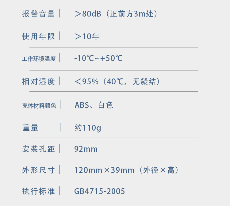 JTY-GD-T12点型光电感烟火灾探测器技术参数