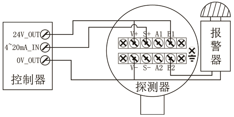 可燃气体检测仪接线图图片