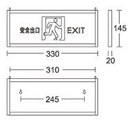 SS-BLZD-I1LROE3W-115B明装式疏散指示灯 全铝款