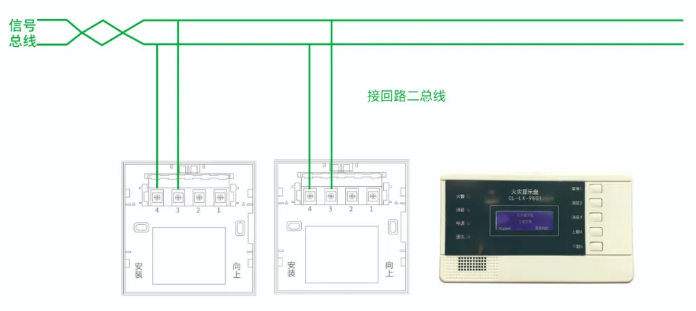 CL-LX-9801火灾显示盘接线图