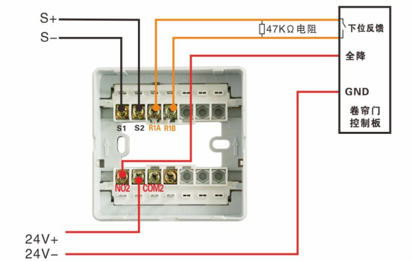 J-EI8043有源控制（四线制接线）接线图