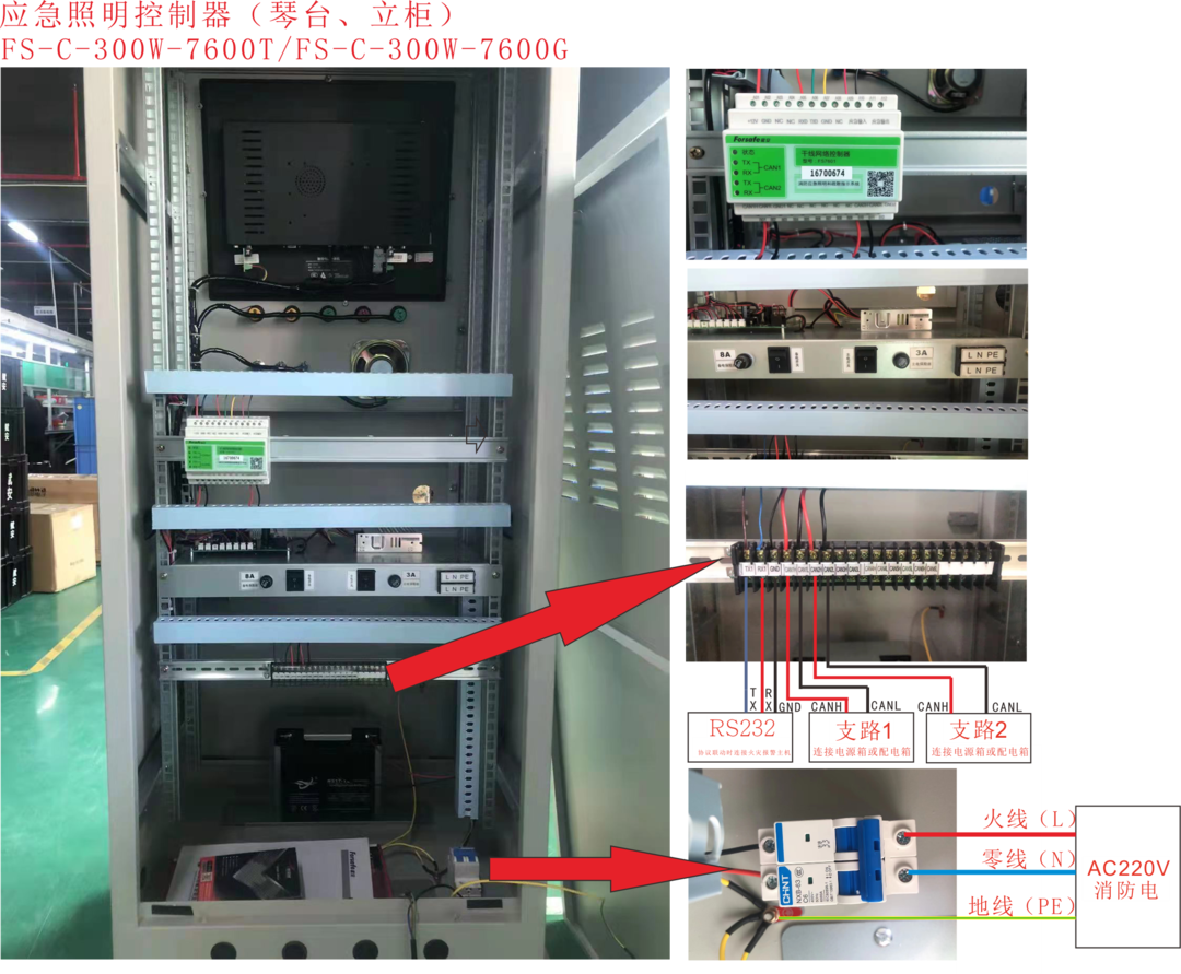 应急照明控制器（琴台、立柜）（FS-C-300W-7600T/FS-C-300W-7600G）