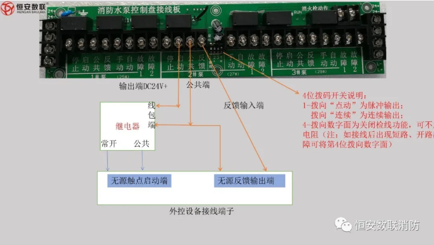 恒安数联火灾报警系统产品接线图