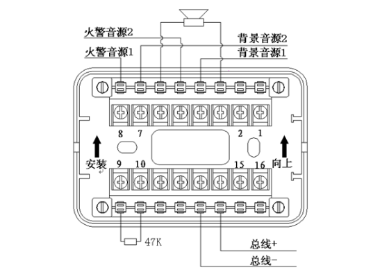 KM8303输入输出模块与控制器配接控制广播输出接线