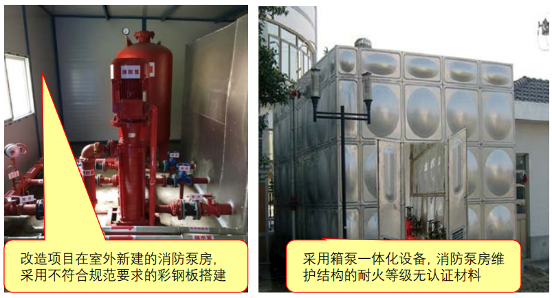 消防水泵房、消防控制室设置常见不合规问题图示