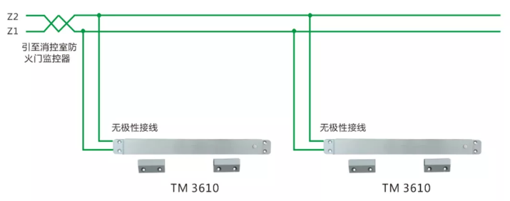 TM3610防火门门磁开关接线图