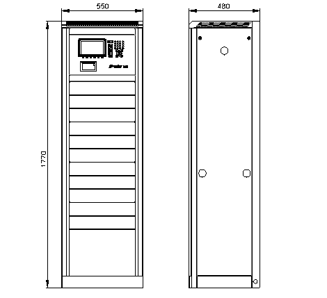 JB-TG-JBF-51S40可燃气体报警控制器外形尺寸图