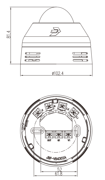 JBF4372R无线声光警报器产品结构图